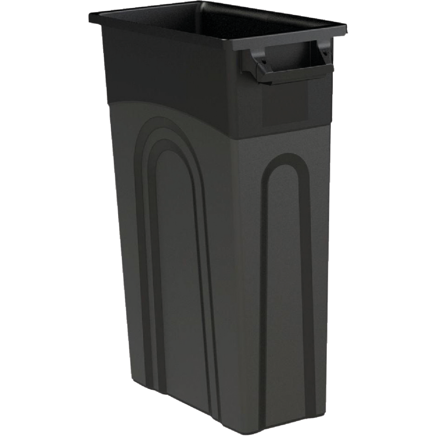 United Solutions 23 Gal. Black Trash Can Image 1