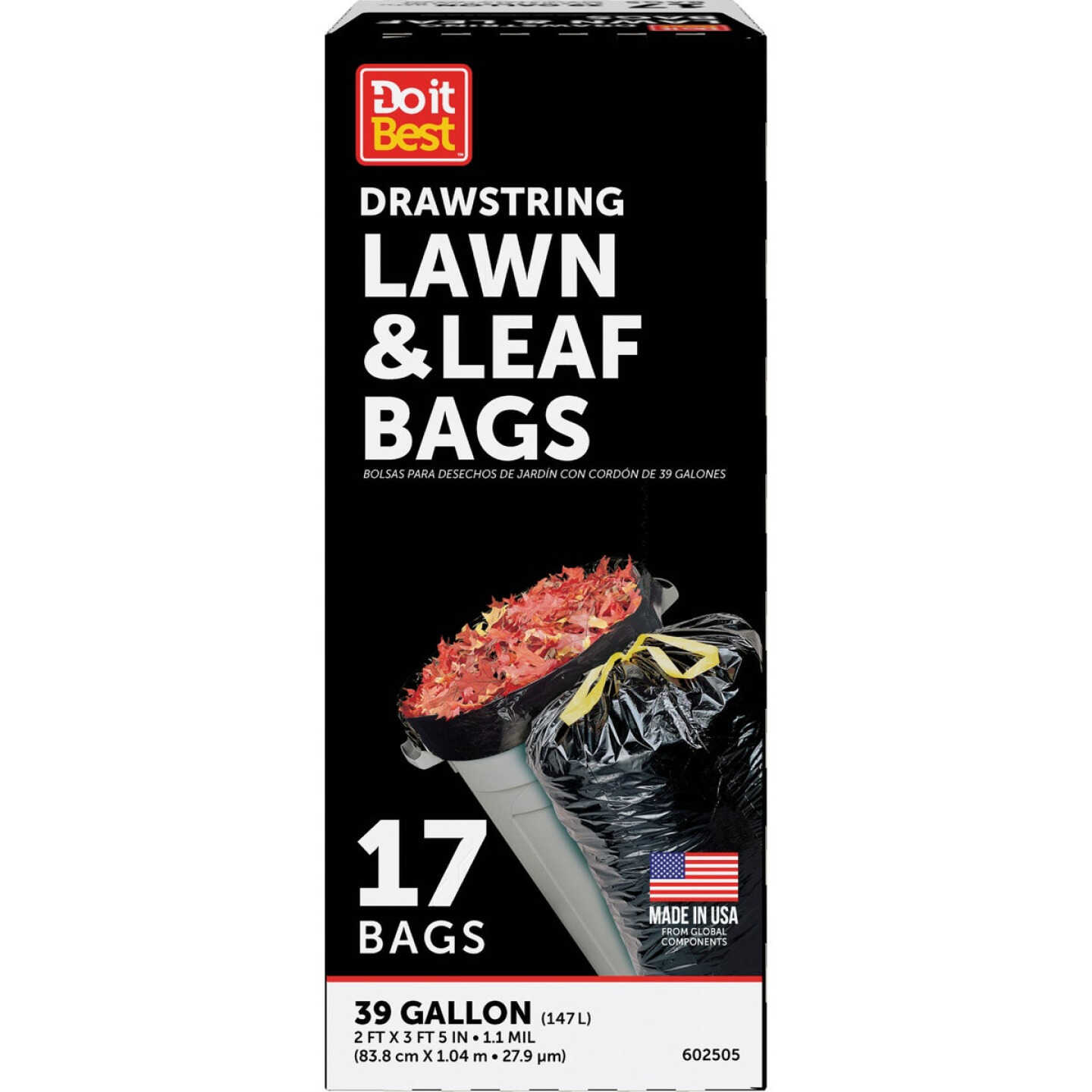Do it Best 39 Gal. Black Drawstring Lawn & Leaf Bag (17-Count) Image 2