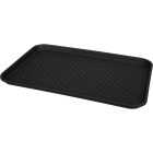 15.75 In. x 23.5 In. Black Recycled Plastic Rectangular Boot Tray Image 1