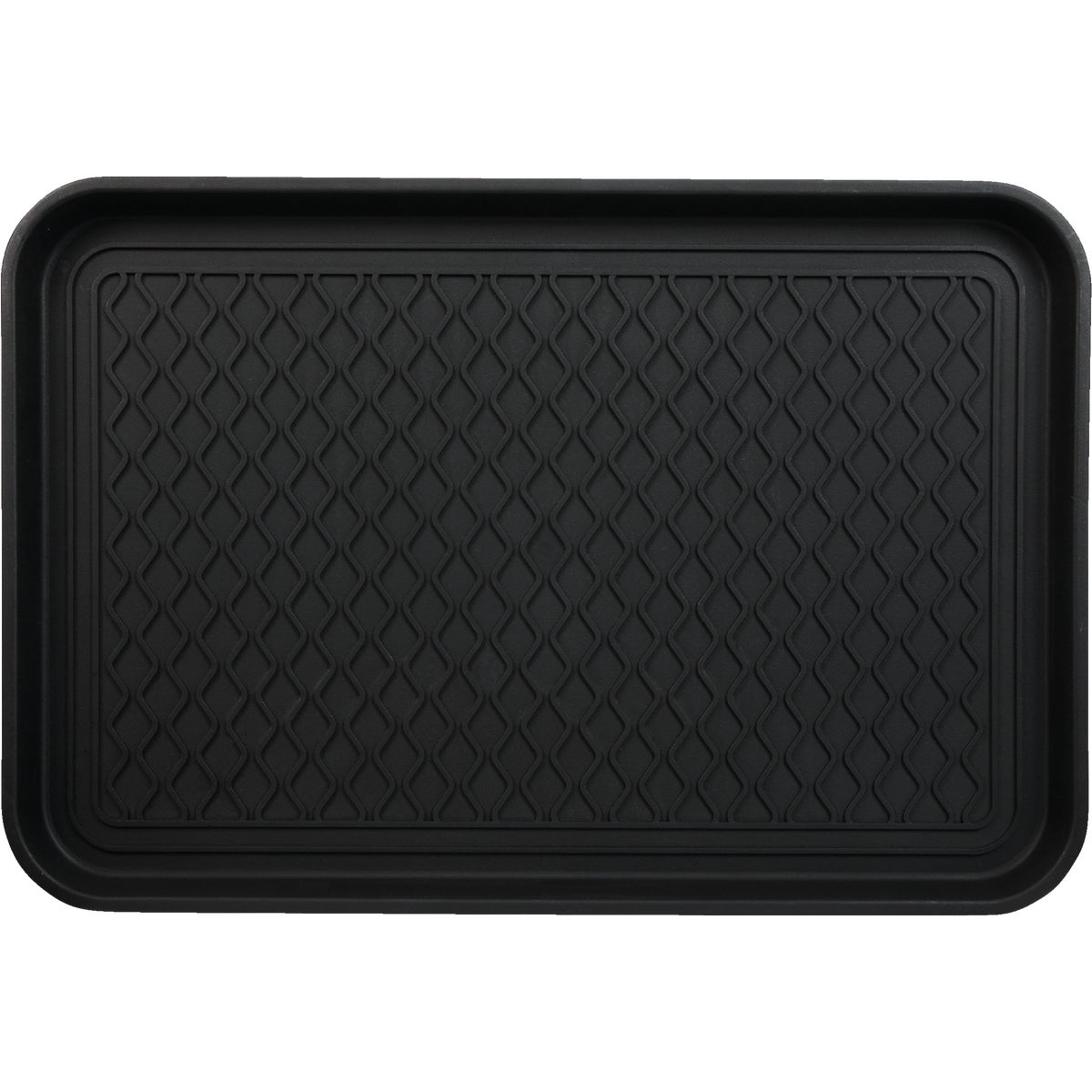 15.75 In. x 23.5 In. Black Recycled Plastic Rectangular Boot Tray Image 3