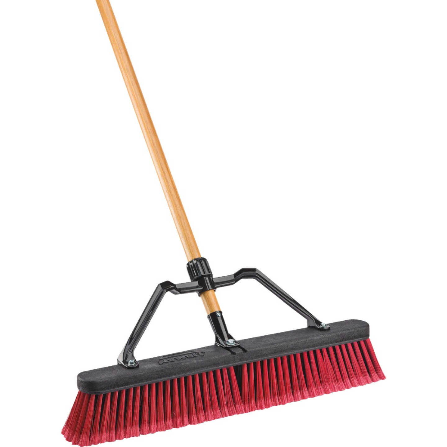Libman 24 In. W. x 65 In. L. Wood Handle Multi-Surface Industrial Push Broom Image 1