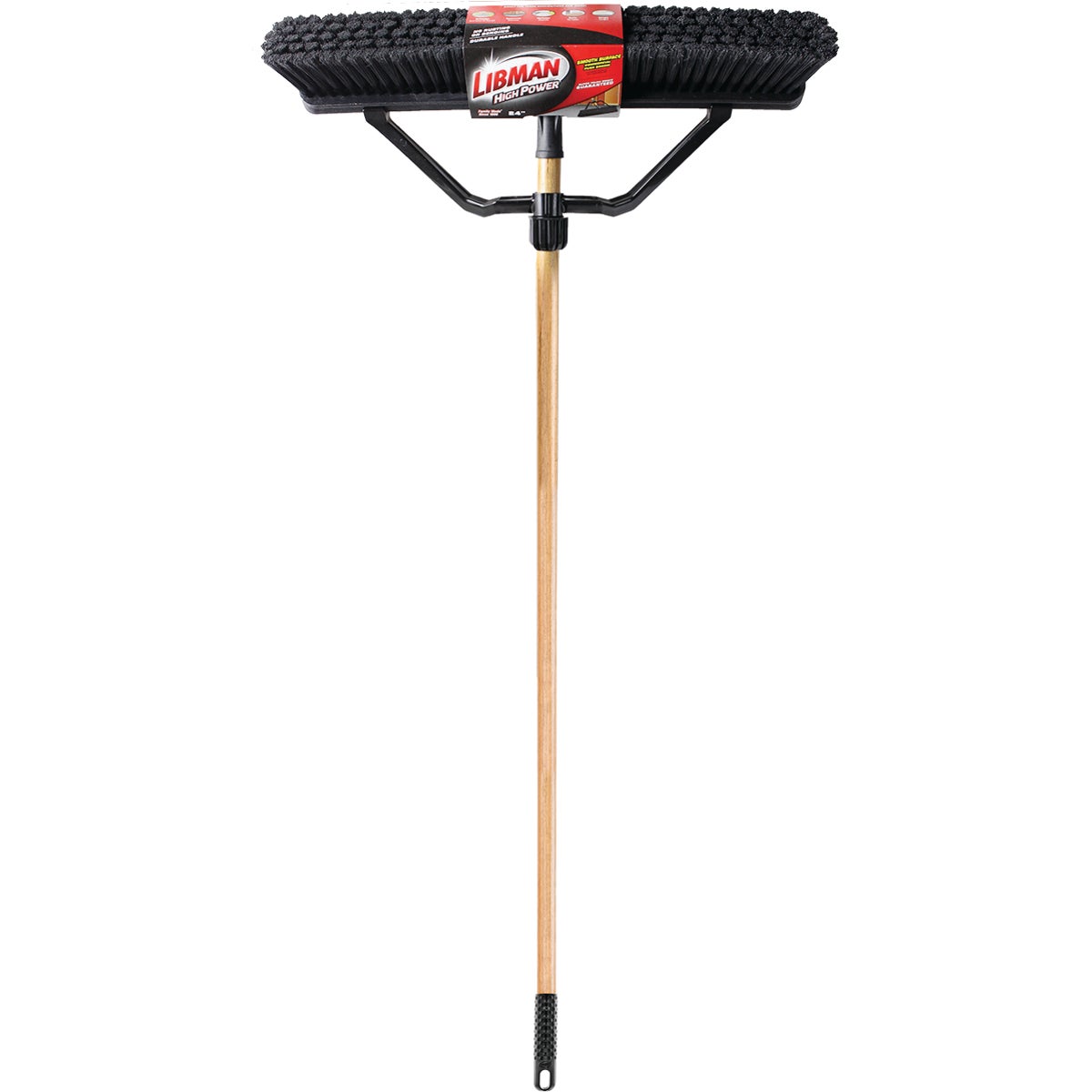 Libman 24 In. W. x 66 In. L. Wood Handle Smooth Surface Commercial Push Broom Image 2