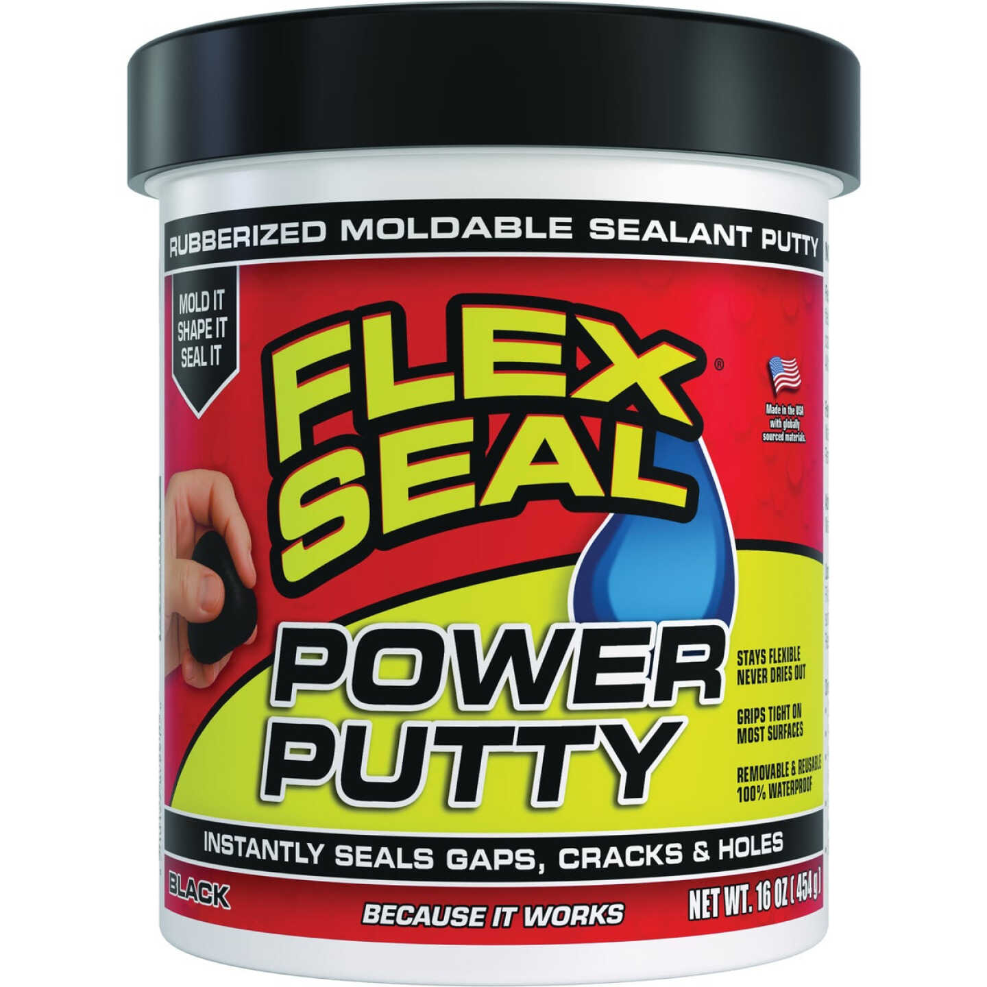 Flex Seal Power Putty 16 Oz. Black Multi-Purpose Adhesive Image 1