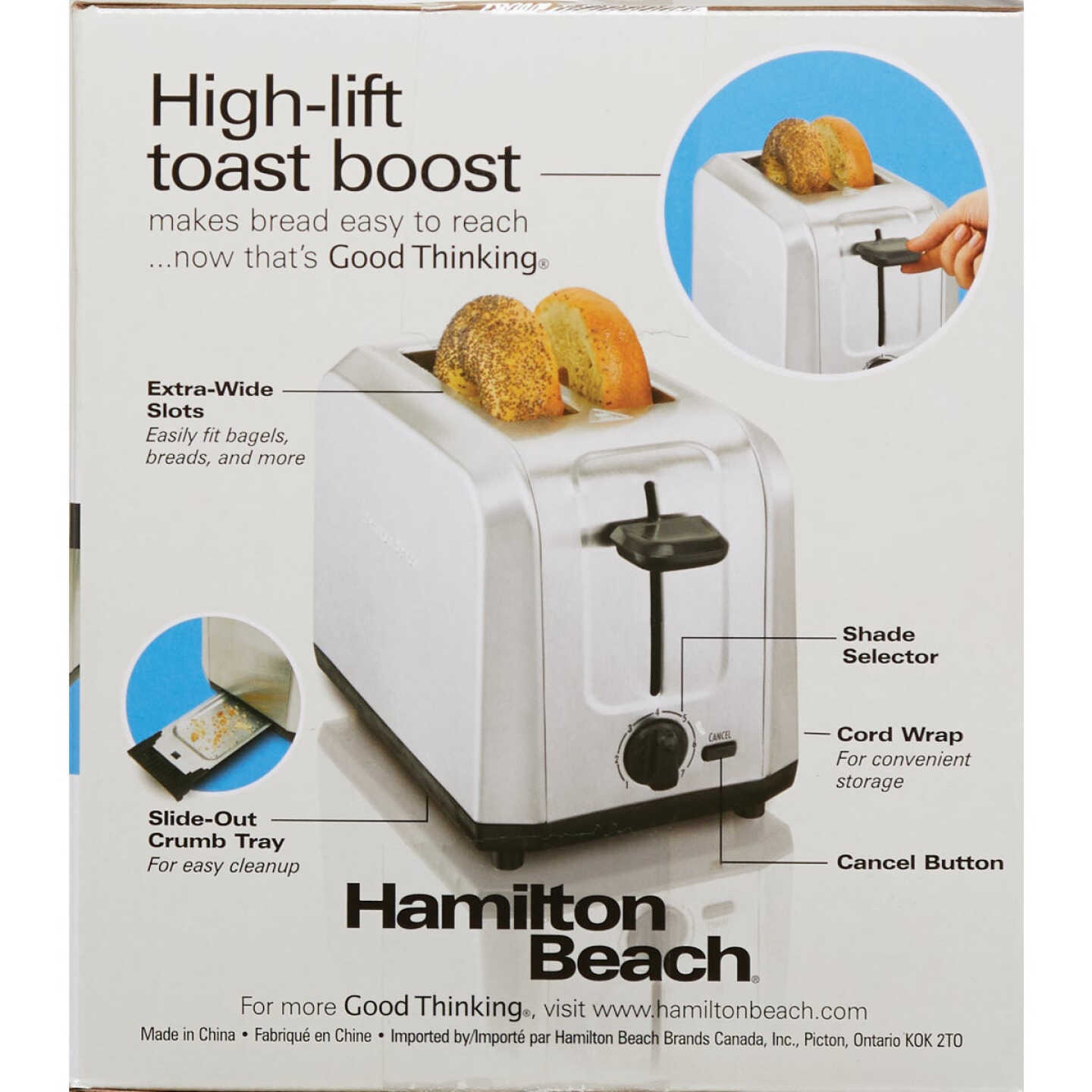 Hamilton Beach 2-Slice Brushed Stainless Steel Toaster Image 3