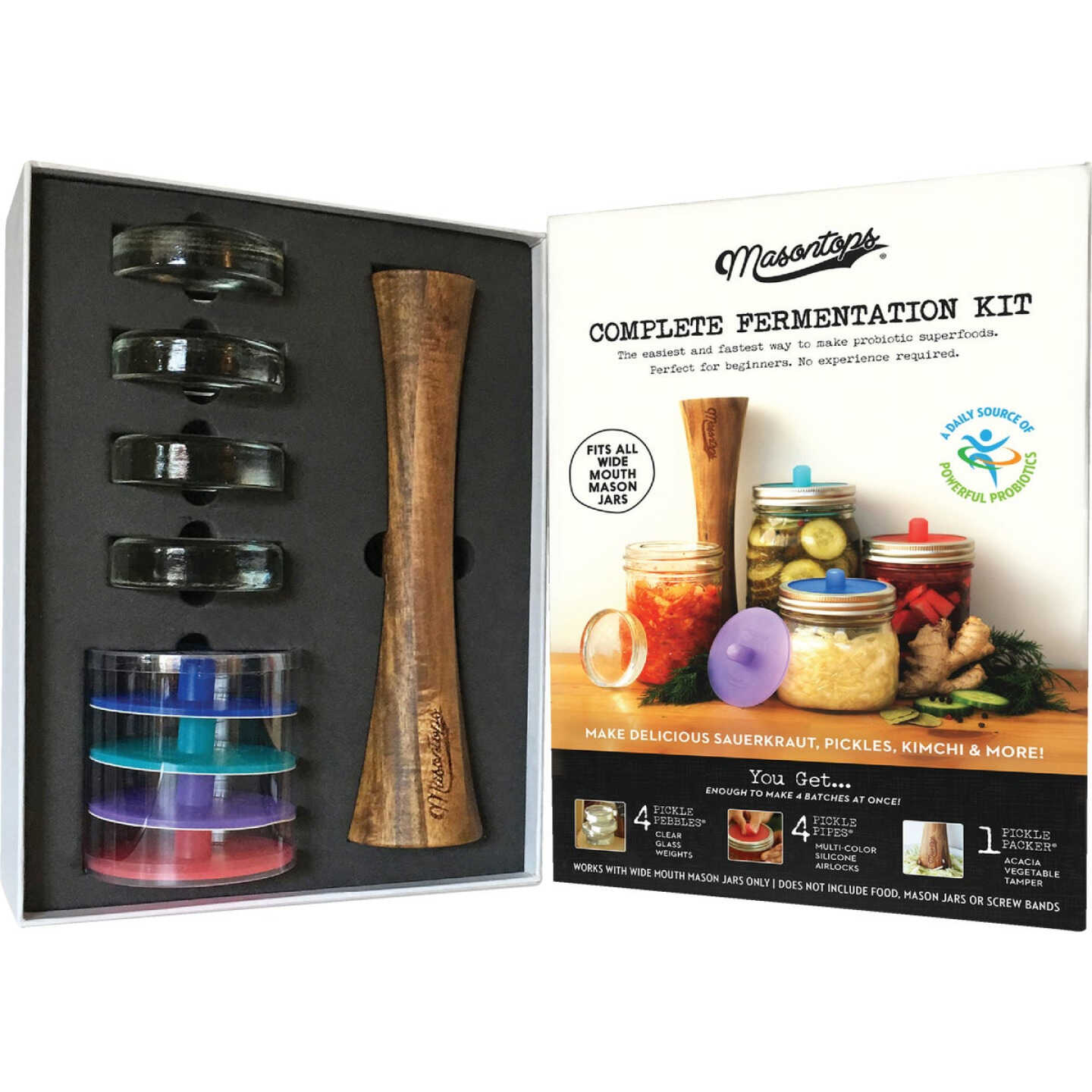 Masontops Wide Mouth Fermentation Kit (9-Piece) Image 1
