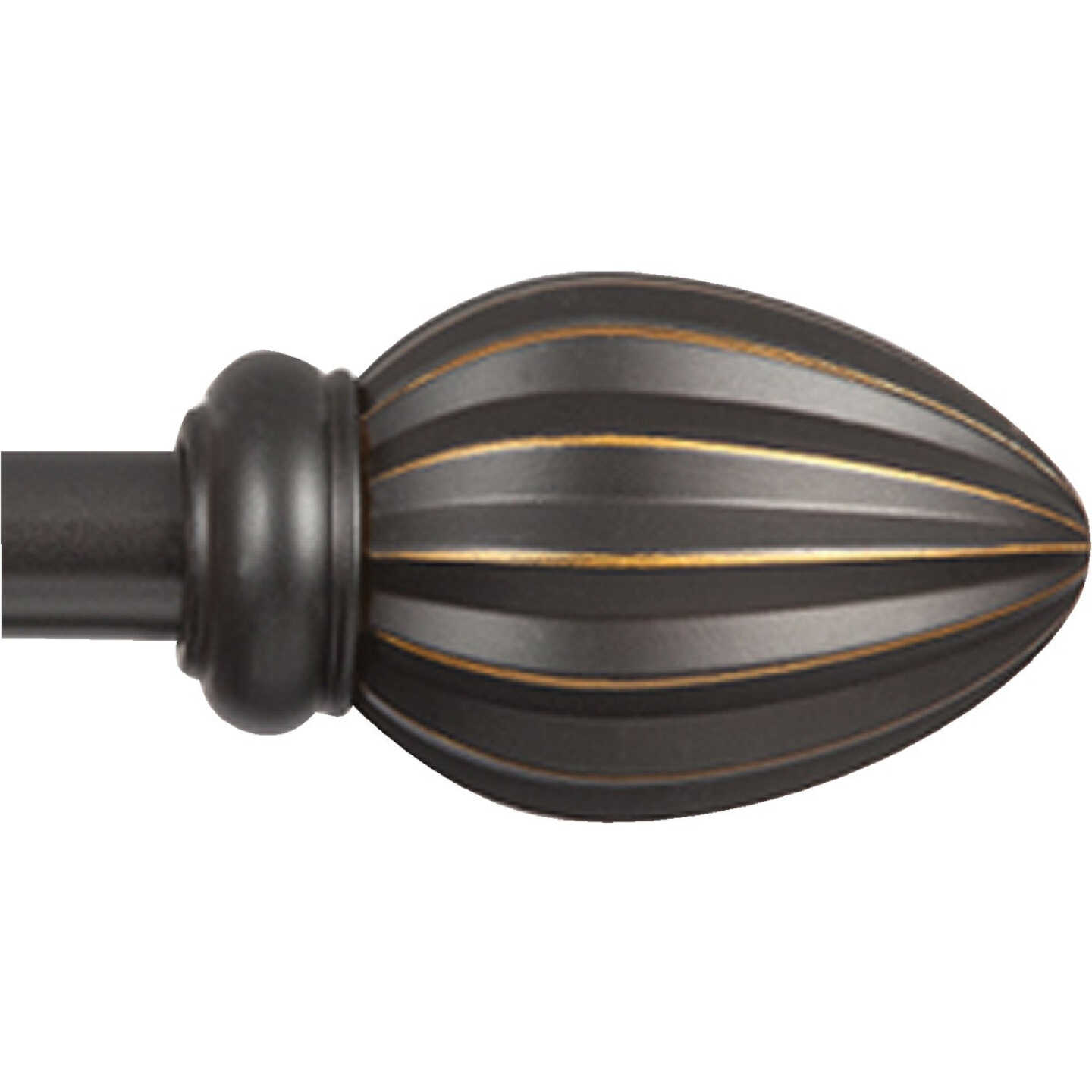 Kenney Fast Fit Bailey 66 In. To 120 In. 5/8 In. Oil Rubbed Bronze Curtain Rod Image 1