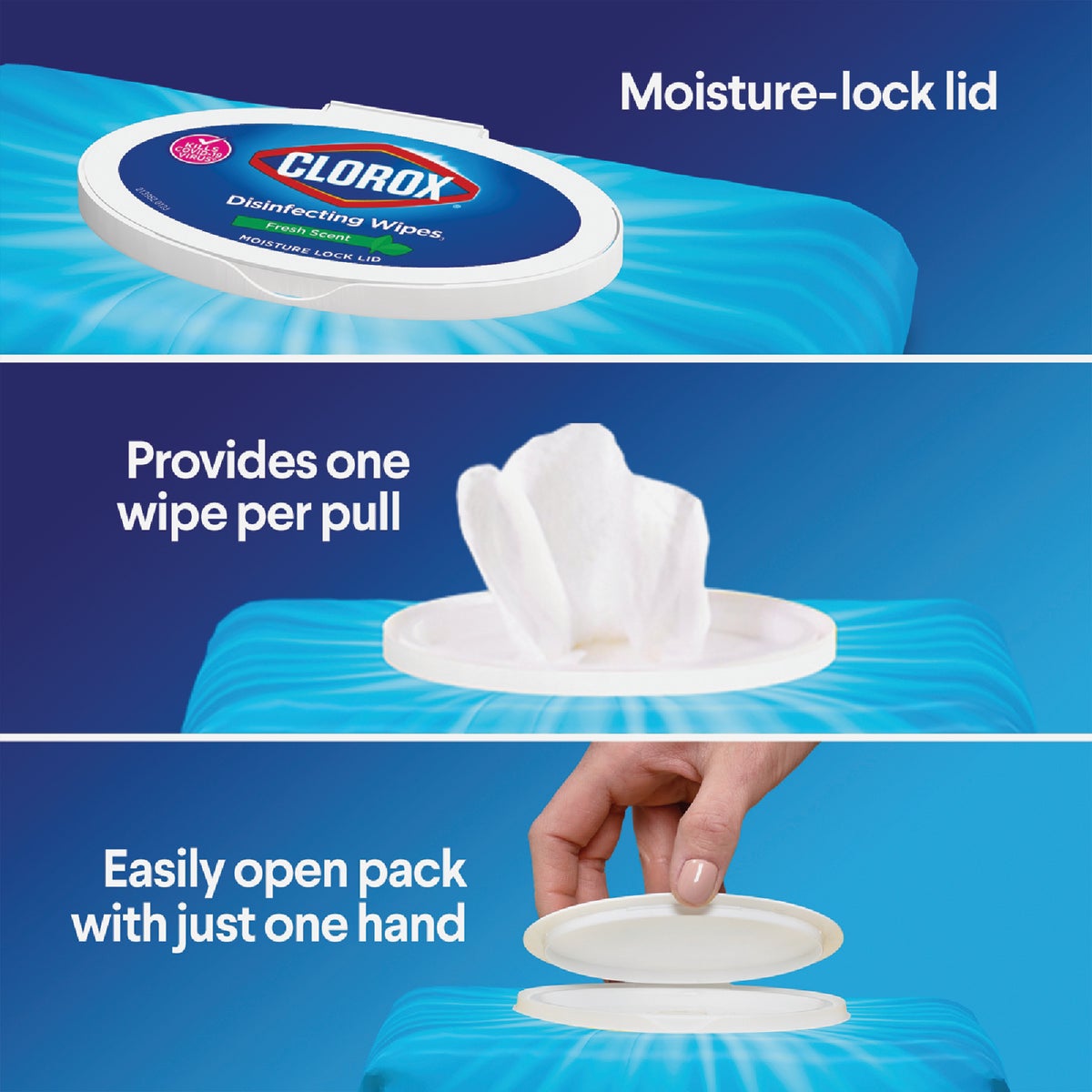 Clorox Crisp Lemon Disinfecting Cleaning Wipes Flexpack (75-Count) Image 2