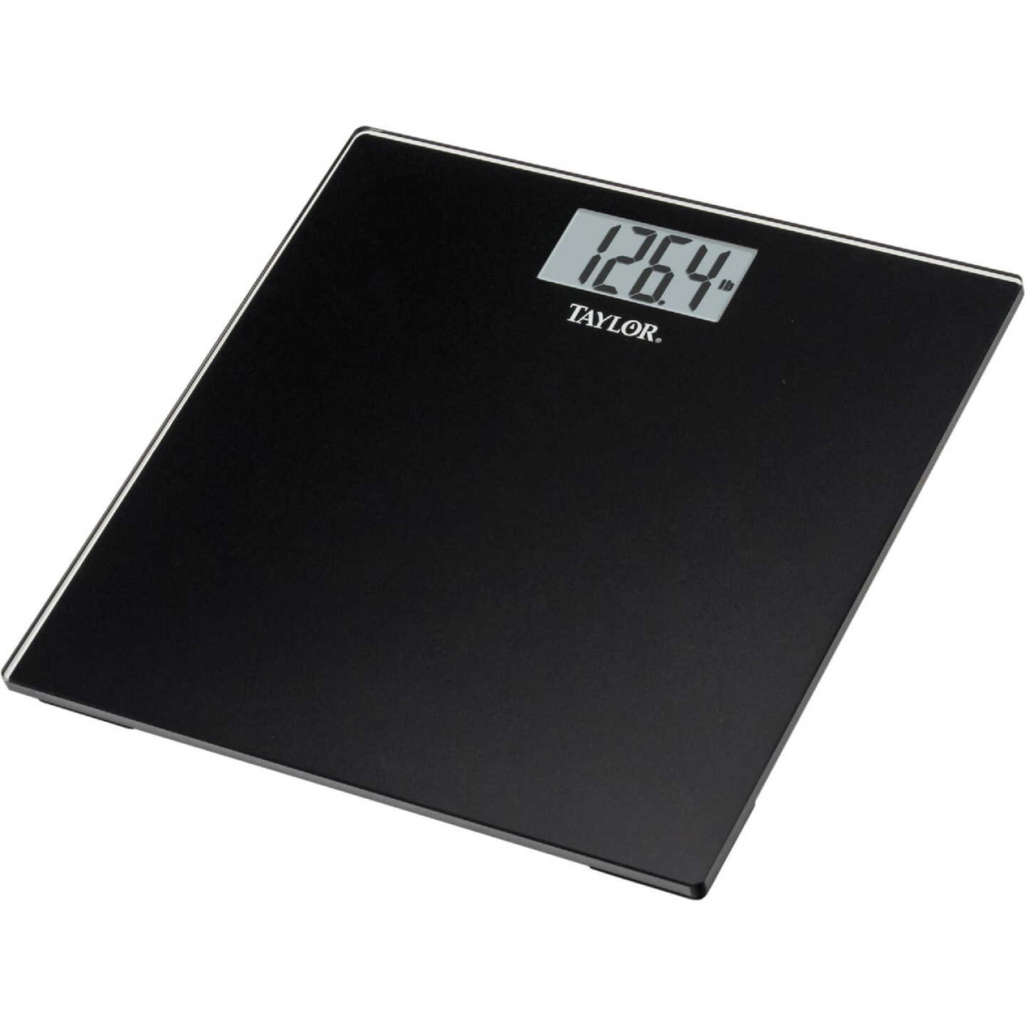 Taylor Digital 400 Lb. Glass Bath Scale, Black Image 1