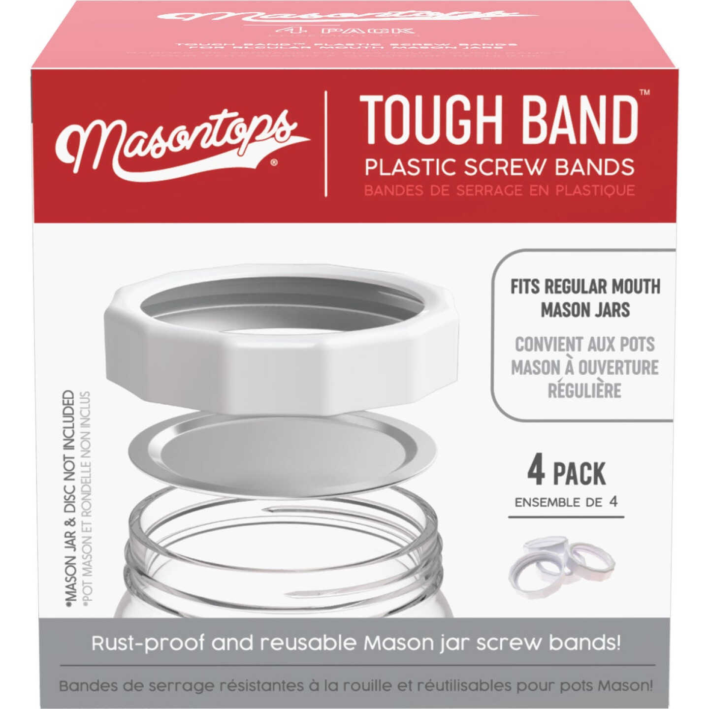 Masontops Regular-Mouth Tough Canning Jar Band (4-Count) Image 3