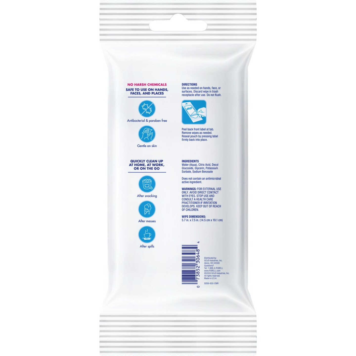 Purell Clean & Go Fresh Scent Skin and Surface Cleaning Wipes (20 Count) Image 7