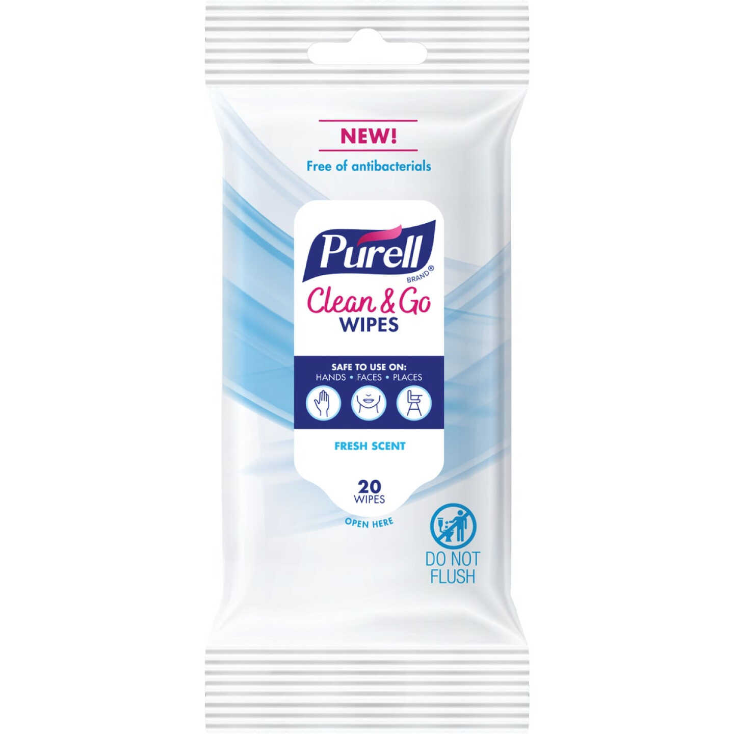 Purell Clean & Go Fresh Scent Skin and Surface Cleaning Wipes (20 Count) Image 1