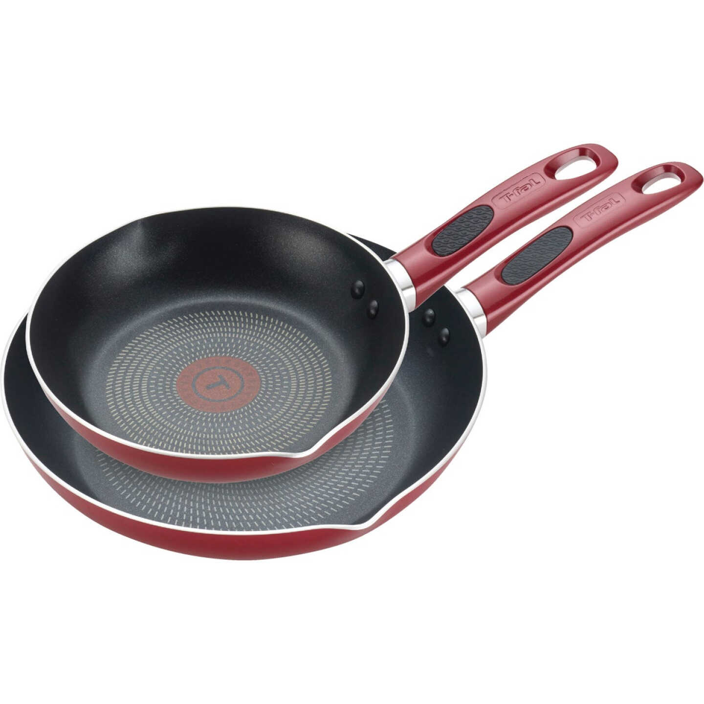 Excite 8 In. & 10.5 In. Red Non-Stick Fry Pan Set Image 1