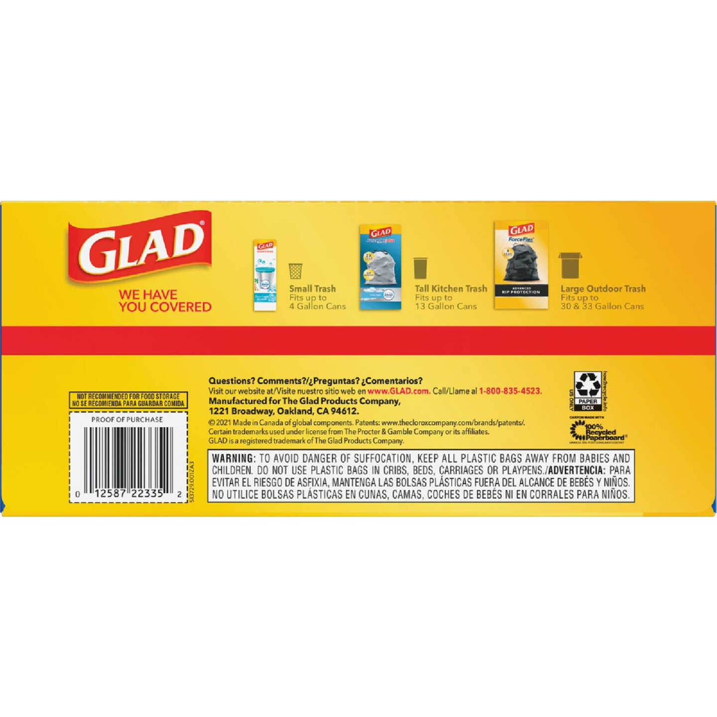 Glad Recycling 30 Gal. Large Blue Trash Bag (28-Count) Image 2
