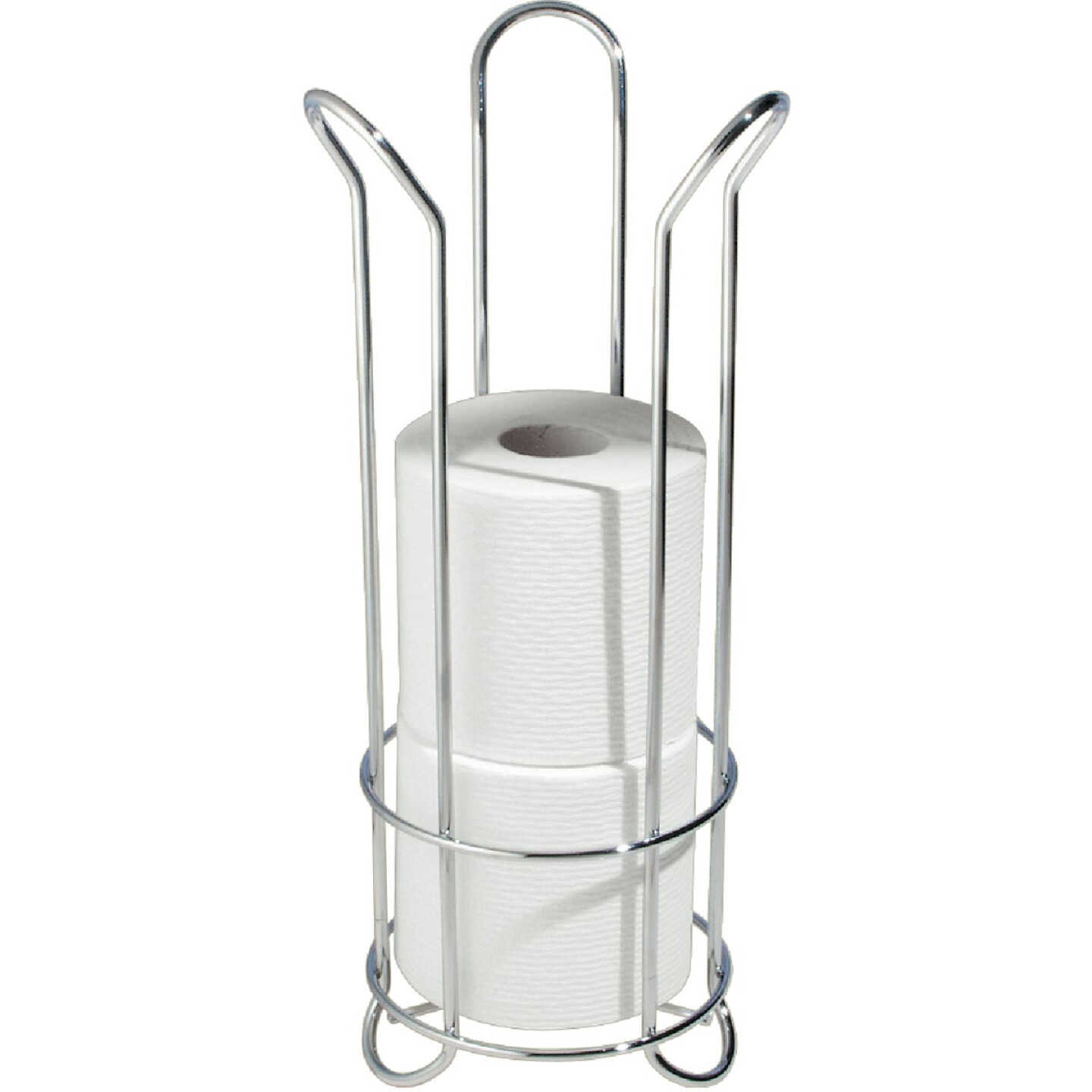 iDesign Forma Chrome Tulip Freestanding Toilet Paper Holder Image 1