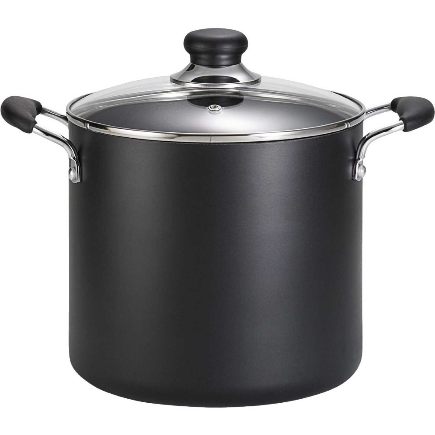 Specialty 8 Qt. Non-Stock Black Stockpot Image 1