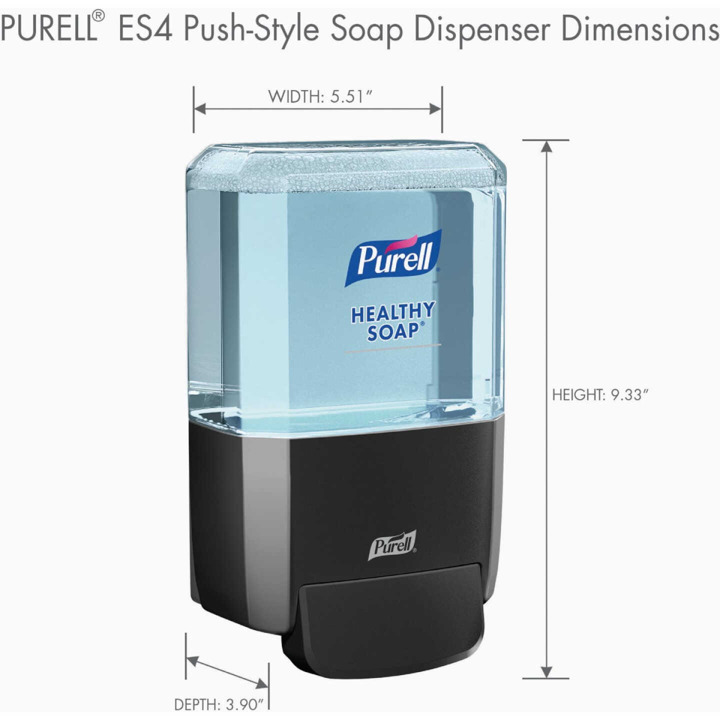 PURELL ES4 1200mL Manual Wall-Mounted Hand Soap Dispenser, Graphite Image 2