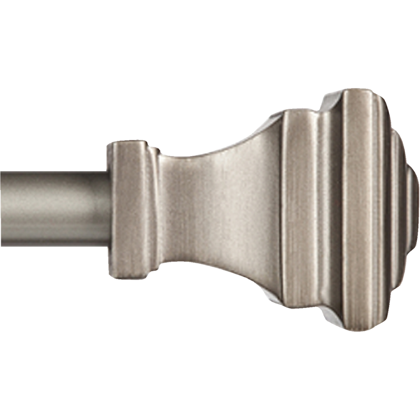 Kenney Fast Fit Milton 66 In. To 120 In. x 5/8 In. Pewter Curtain Rod Image 1