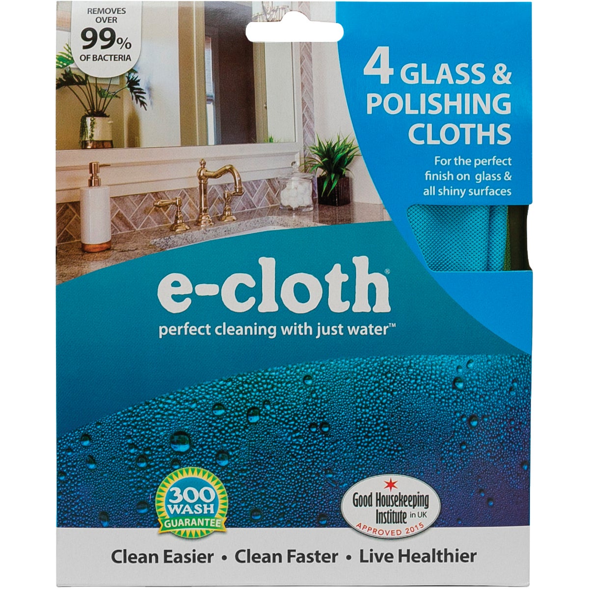 E-Cloth Glass & Polishing Cloths (4 Count) Image 2