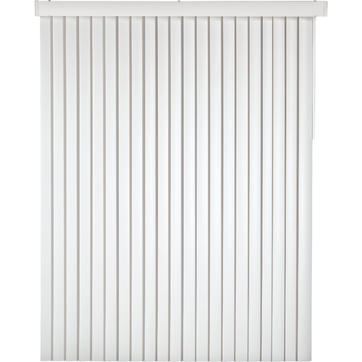 Home Impressions 66 In. x 84 In. x 3.5 In. White Vinyl Light Filtering Vertical Cordless Blind