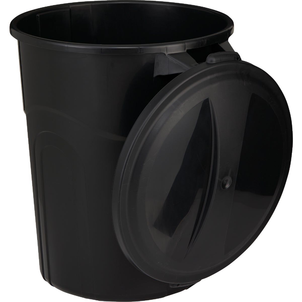 United Solutions Rough & Rugged 20 Gal. Black Trash Can with Lid Image 3