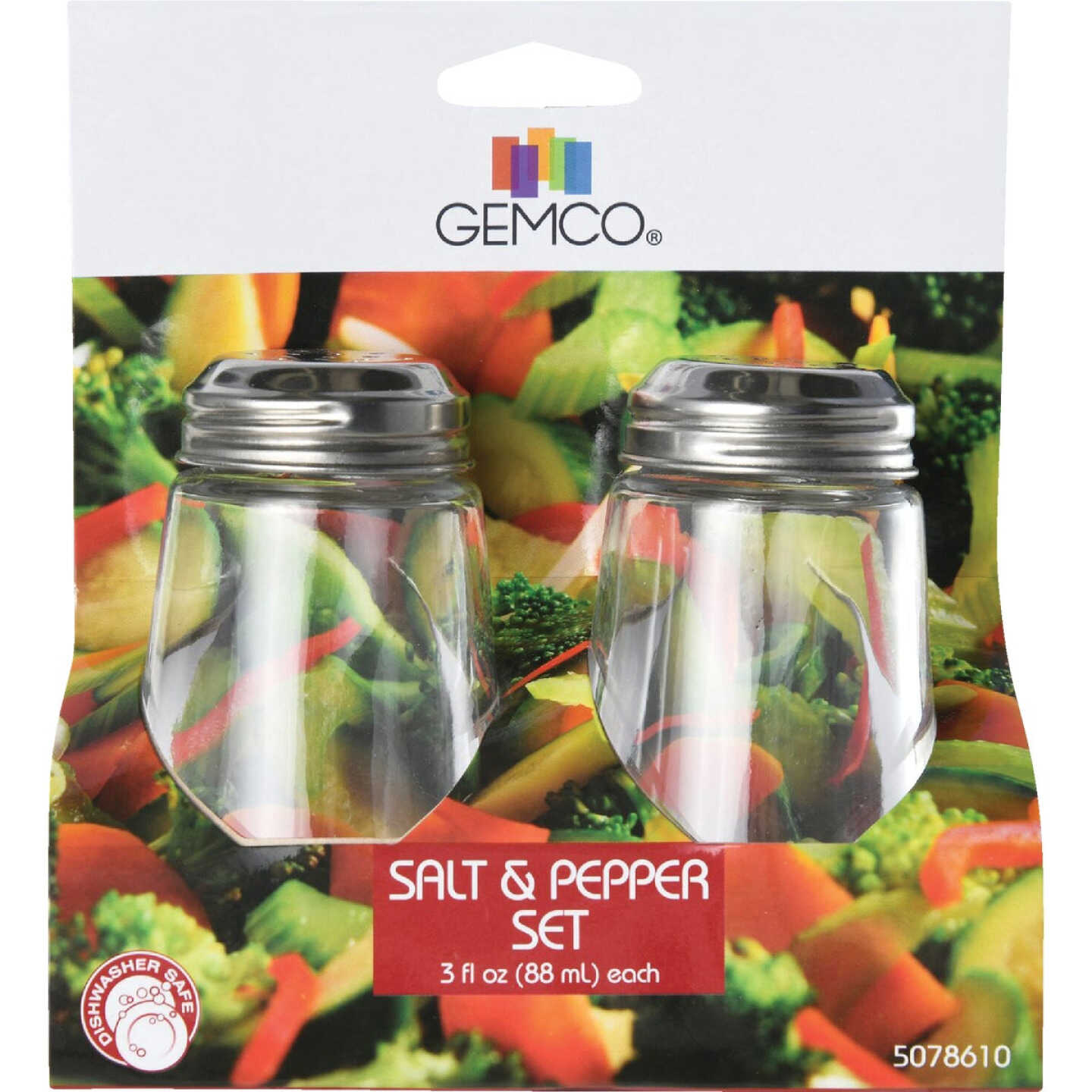 Gemco 3 Oz. Glass Salt & Pepper Shaker Set Image 2