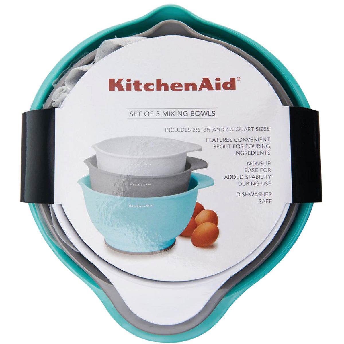 KitchenAid Plastic Mixing Bowls (3 Piece) Image 2