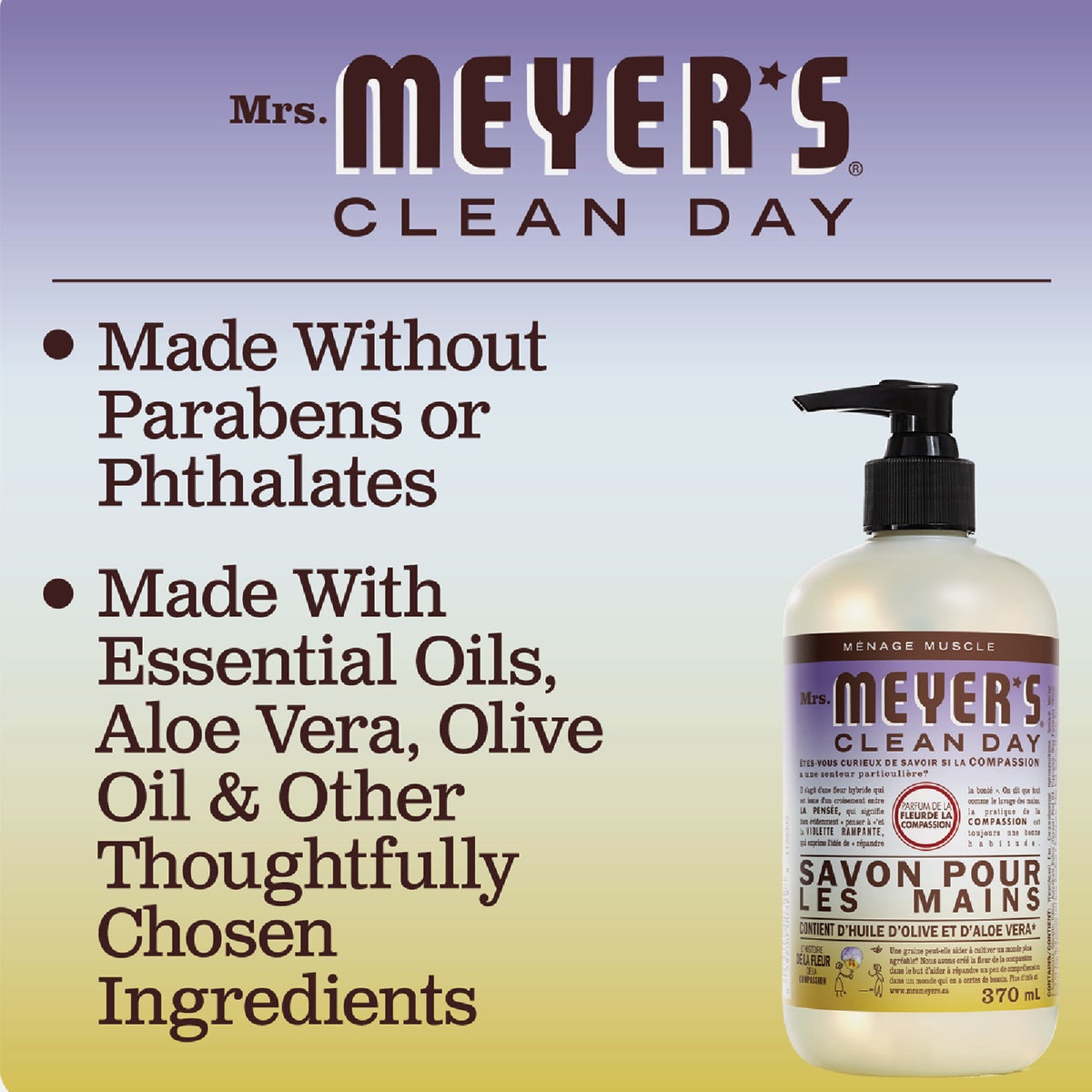 Mrs. Meyer's Clean Day 12.5 Oz. Compassion Flower Liquid Hand Soap Image 3
