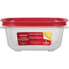 Rubbermaid EasyStore 7.81 C. Clear Square Food Storage Container with Lid Image 1