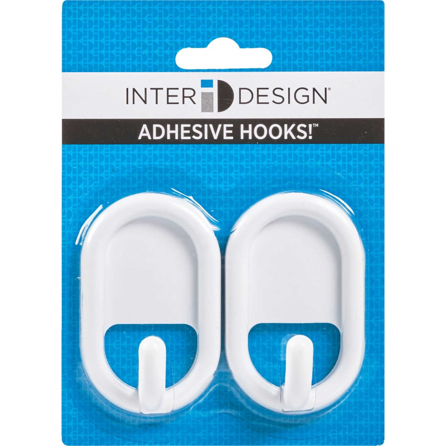 iDesign Utility White Plastic Adhesive Hook (2-Pack) Image 2