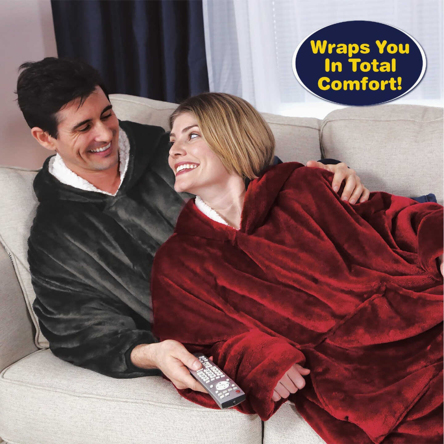 Huggle Fleece Blanket Hoodie Image 3