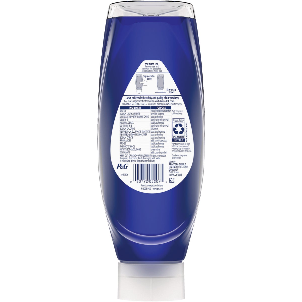 Dawn Platinum 24.3 Oz. Fresh Rain EZ-Squeeze Dishwashing Soap Image 5