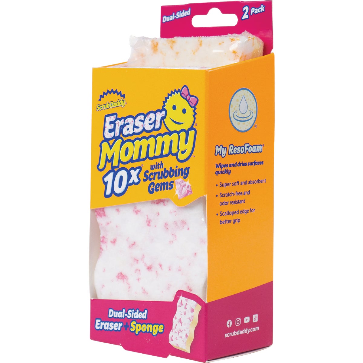 Scrub Daddy Eraser Mommy 10x with Scrubbing Germs (2-Pack) Image 3