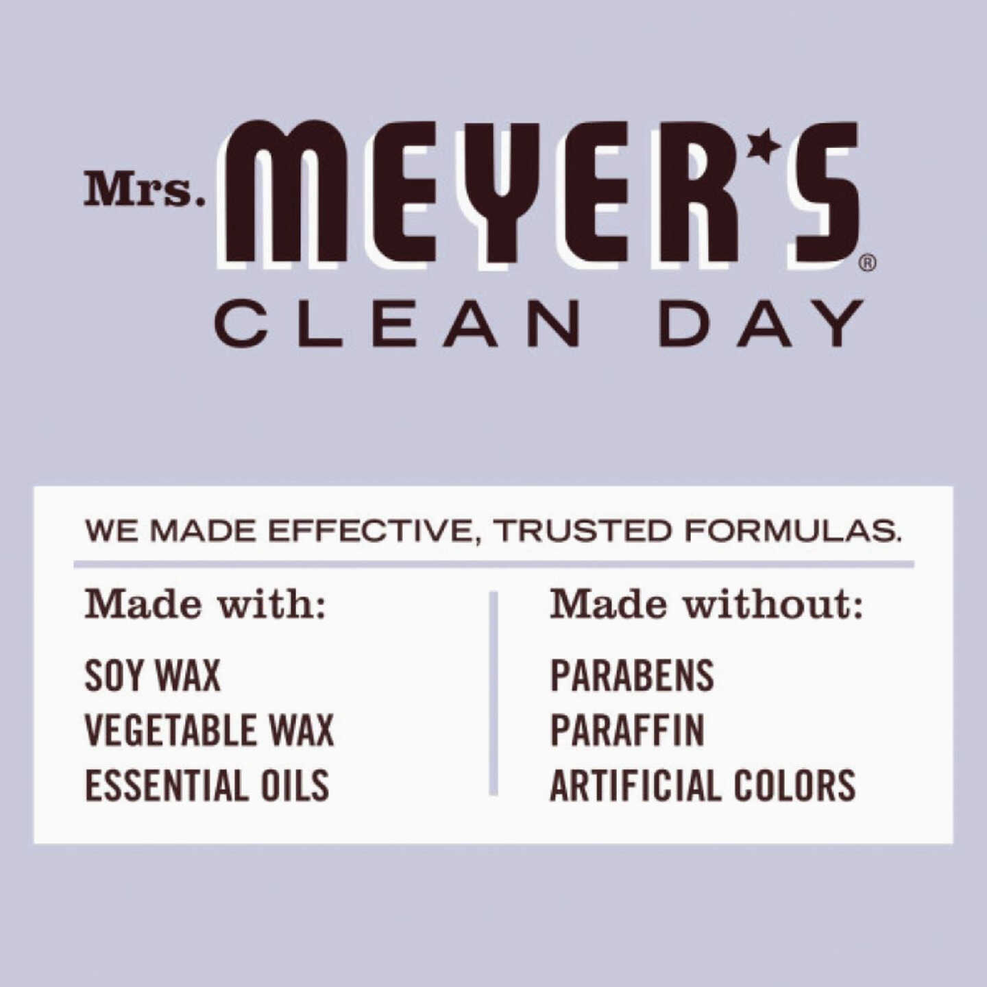 Mrs. Meyer's Clean Day 7.2 Oz. Lavender Large Soy Candle Image 4
