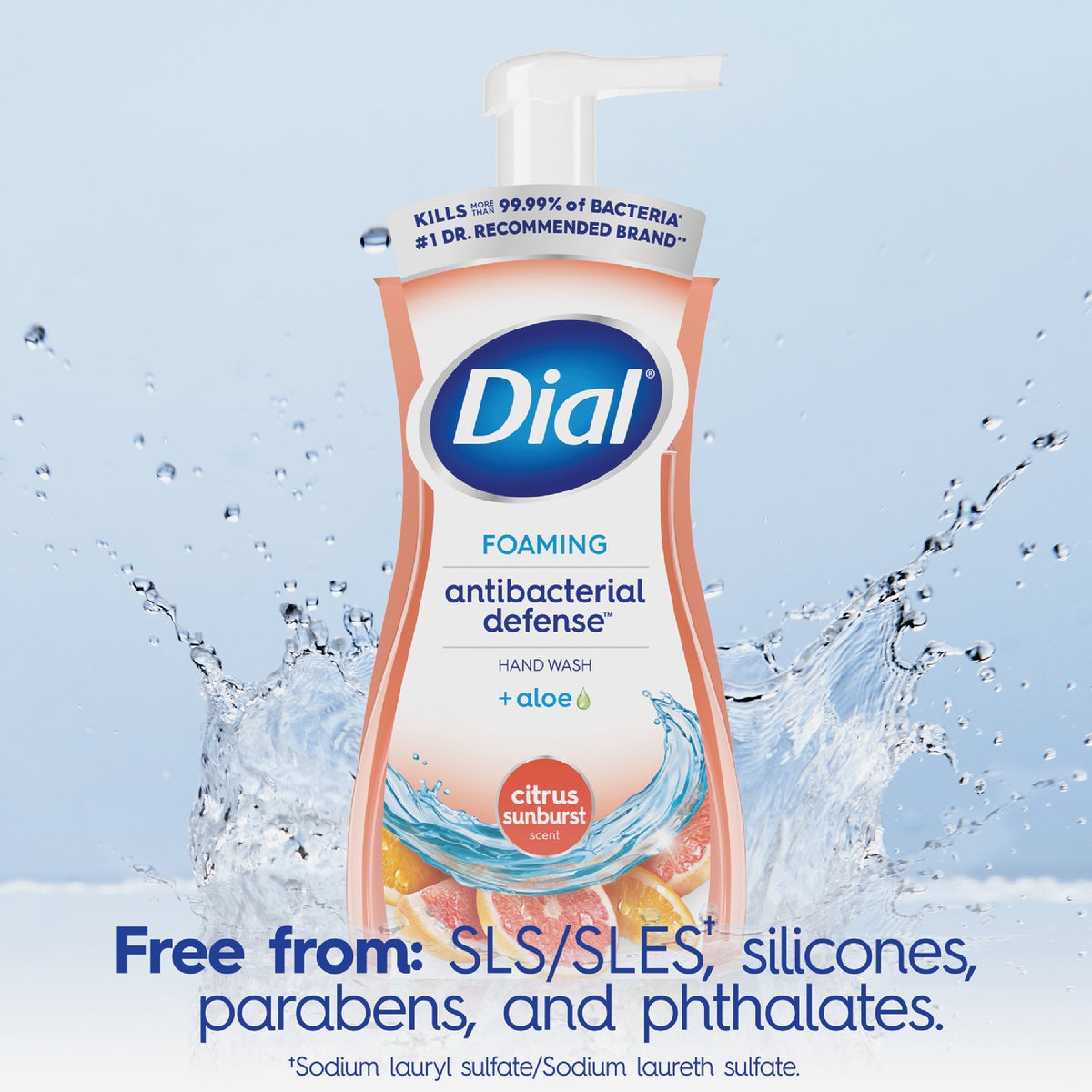 Dial Antibacterial Defense 7.5 Oz. Citrus Sunburst + Aloe Foaming Hand Wash Image 6