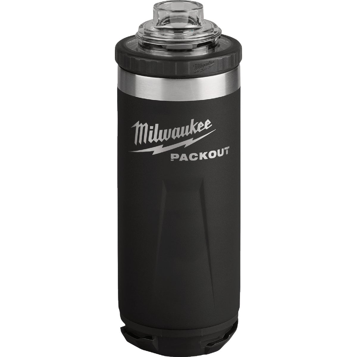 Milwaukee PACKOUT 18 Oz. Black Insulated Bottle with Chug Lid Image 2