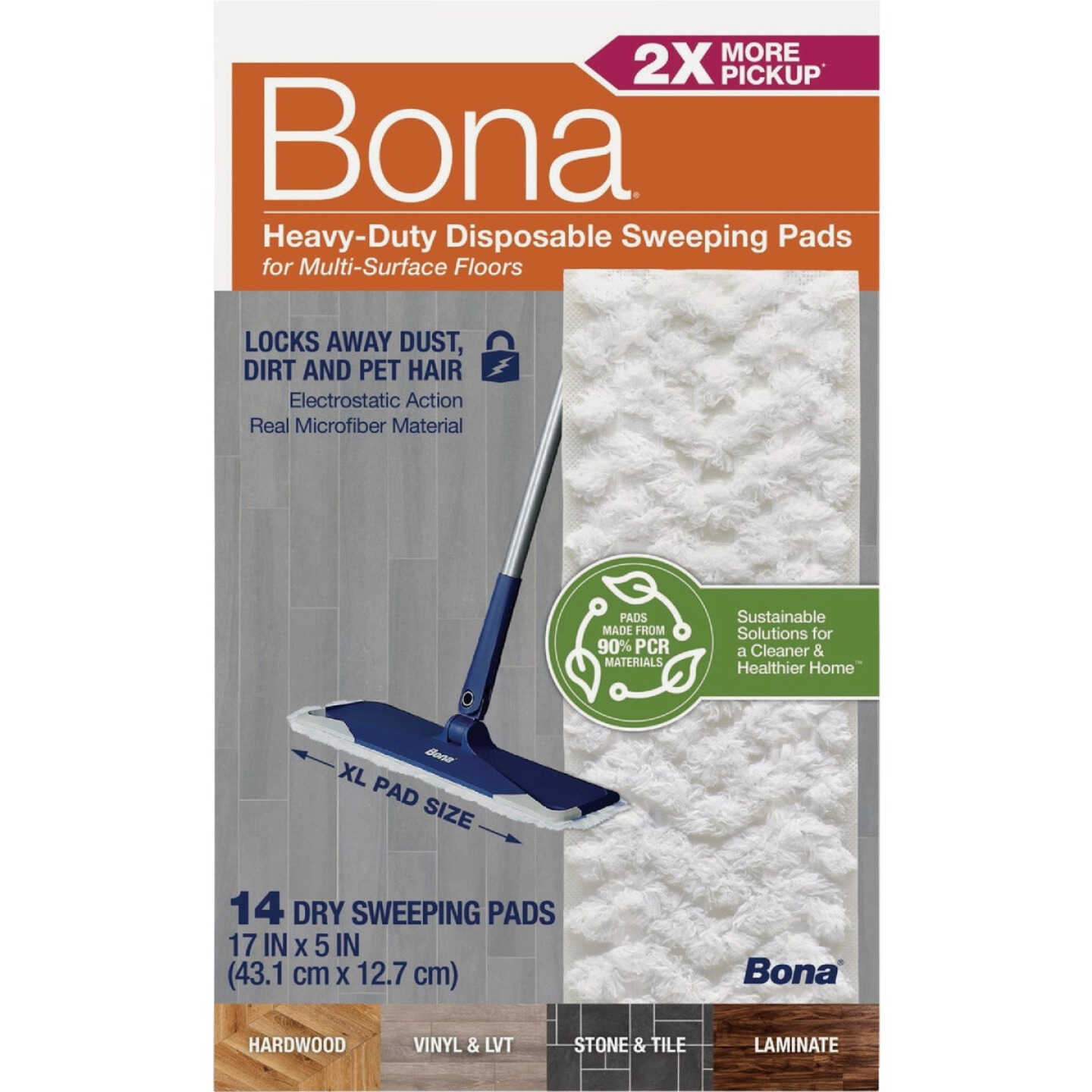 Bona Heavy Duty Disposable Sweeping Pads for Multi-Surface Floors (14-Count) Image 1