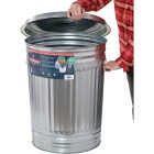 Behrens 31 Gal. Silver Trash Can with Lid Image 2