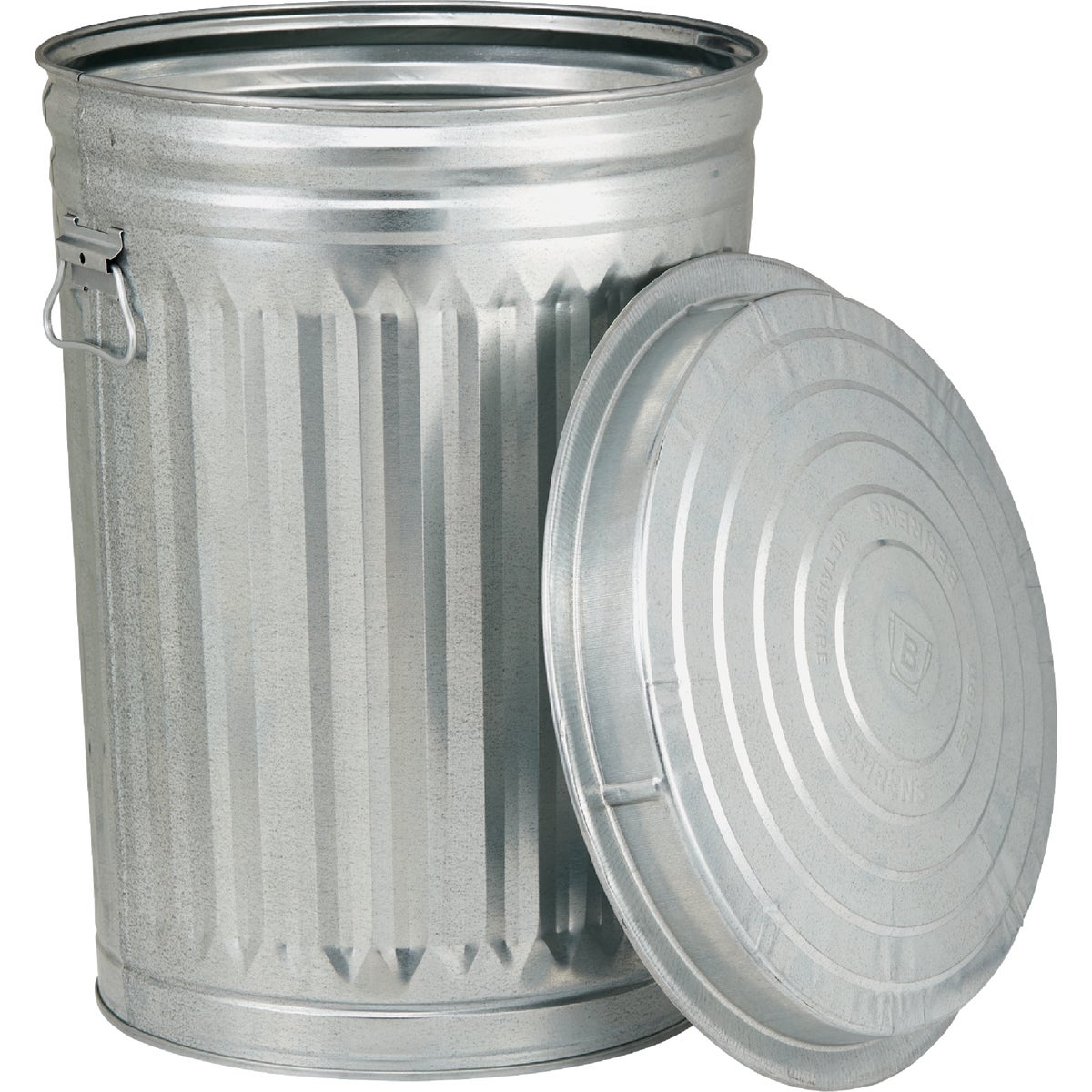 Behrens 20 Gal. Silver Trash Can with Lid Image 4