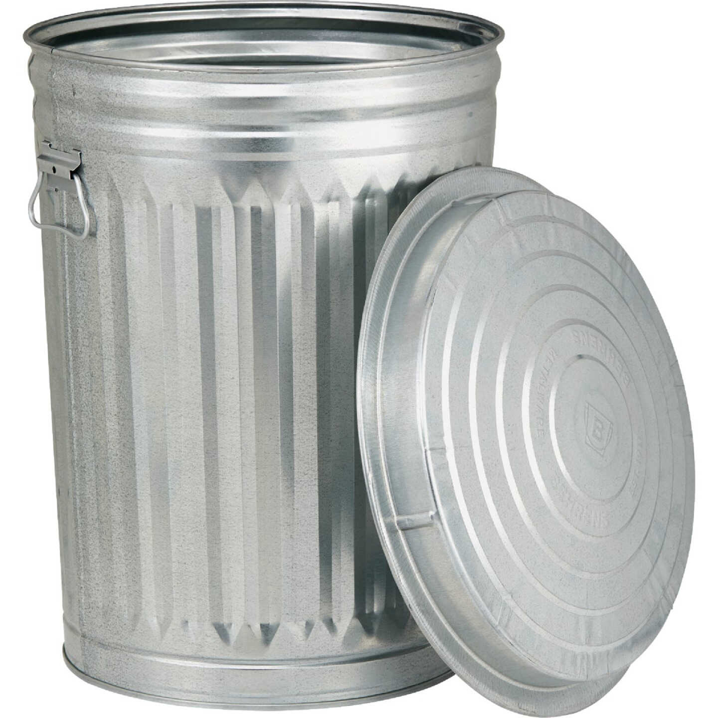 Behrens 20 Gal. Silver Trash Can with Lid Image 4