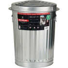 Behrens 20 Gal. Silver Trash Can with Lid Image 3