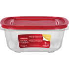 Rubbermaid EasyStore 14.66 C. Clear Square Food Storage Container with Lid Image 2