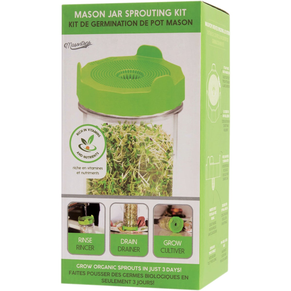 Masontops Wide Mouth Single Mason Jar Sprouting Kit Image 6