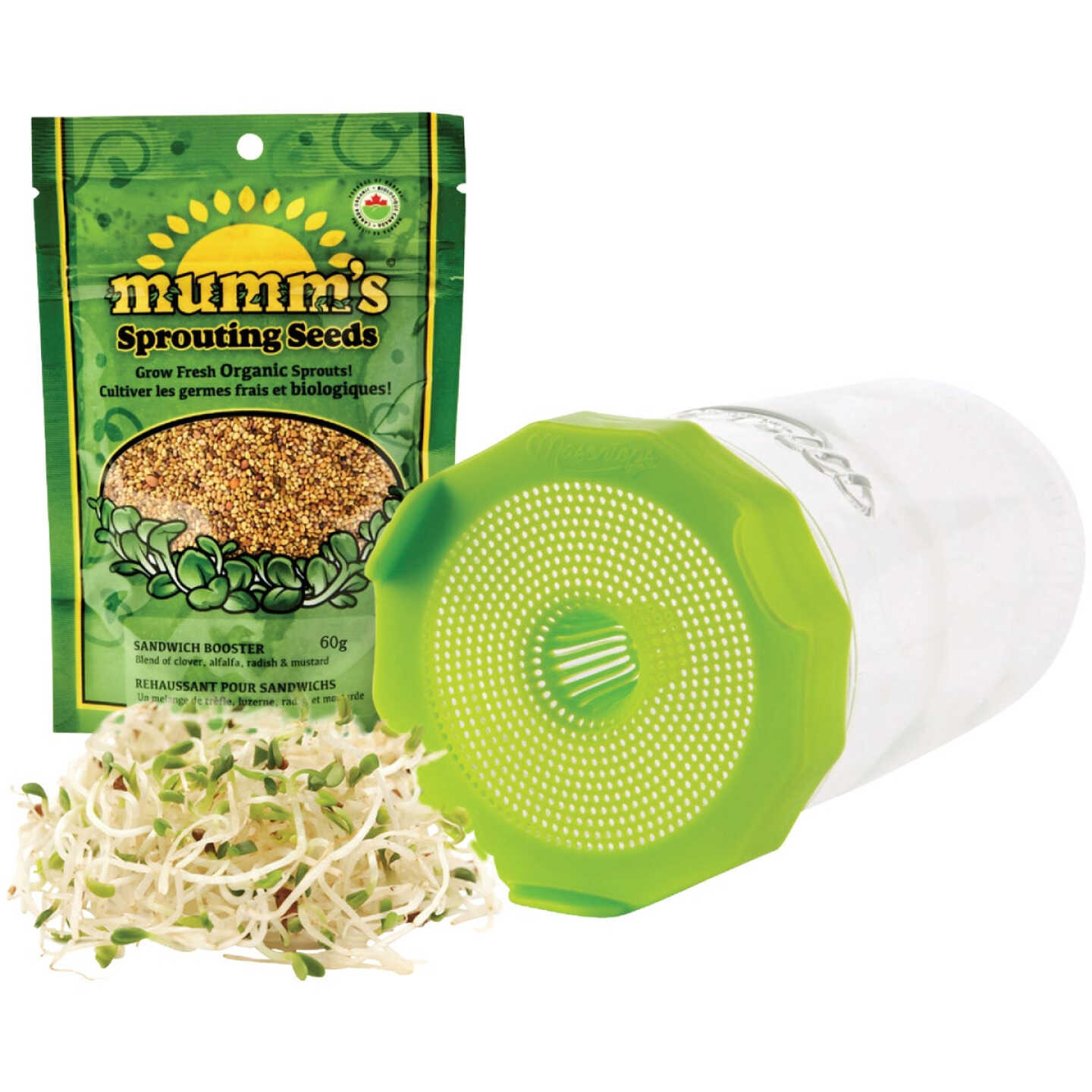 Masontops Wide Mouth Single Mason Jar Sprouting Kit Image 1