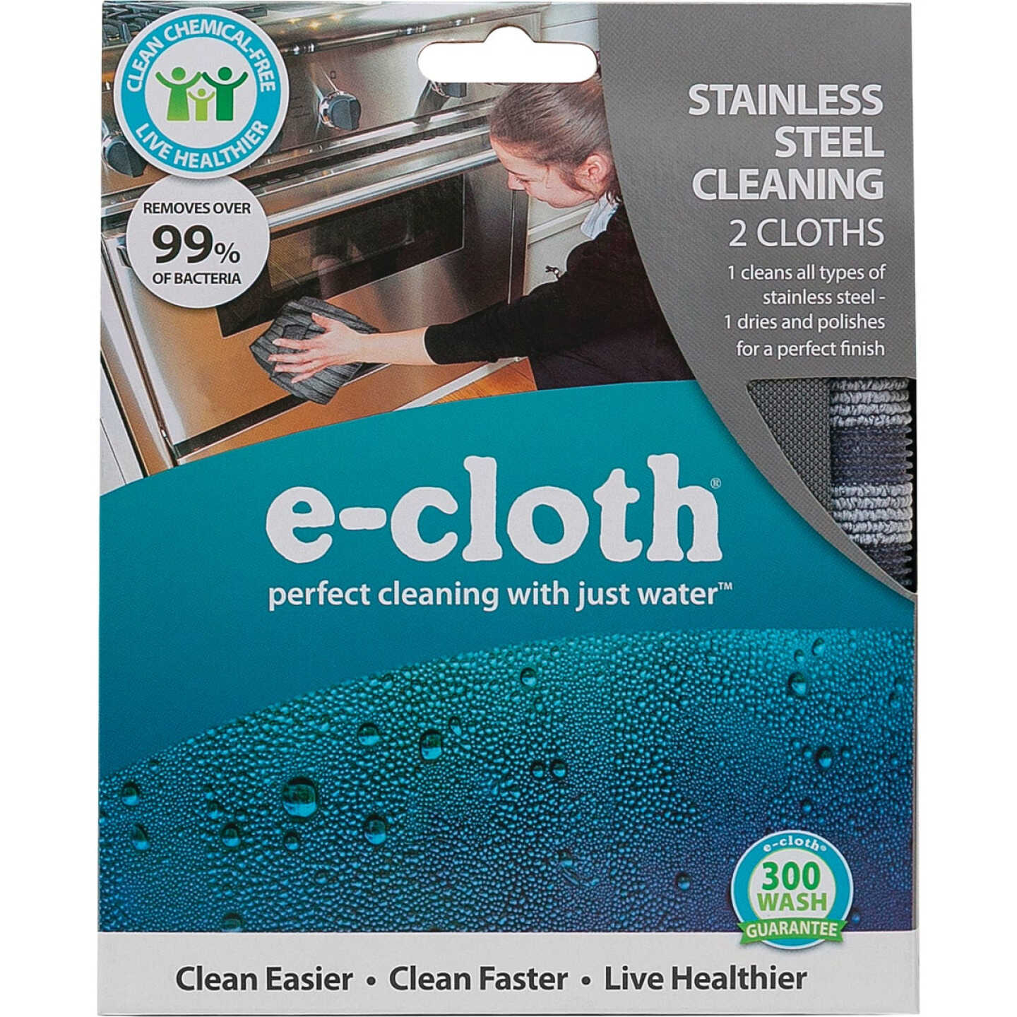 E-Cloth Stainless Steel Cleaning Cloth (2 Count) Image 2
