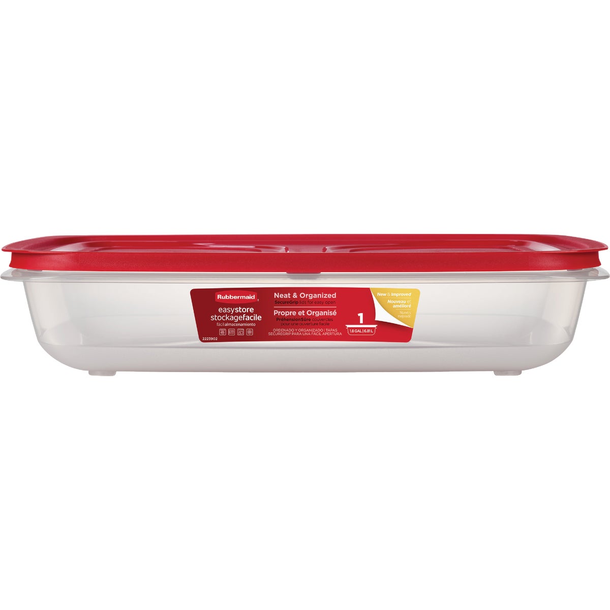 Rubbermaid EasyStore 28.8 C. Clear Rectangular Food Storage Container with Lid