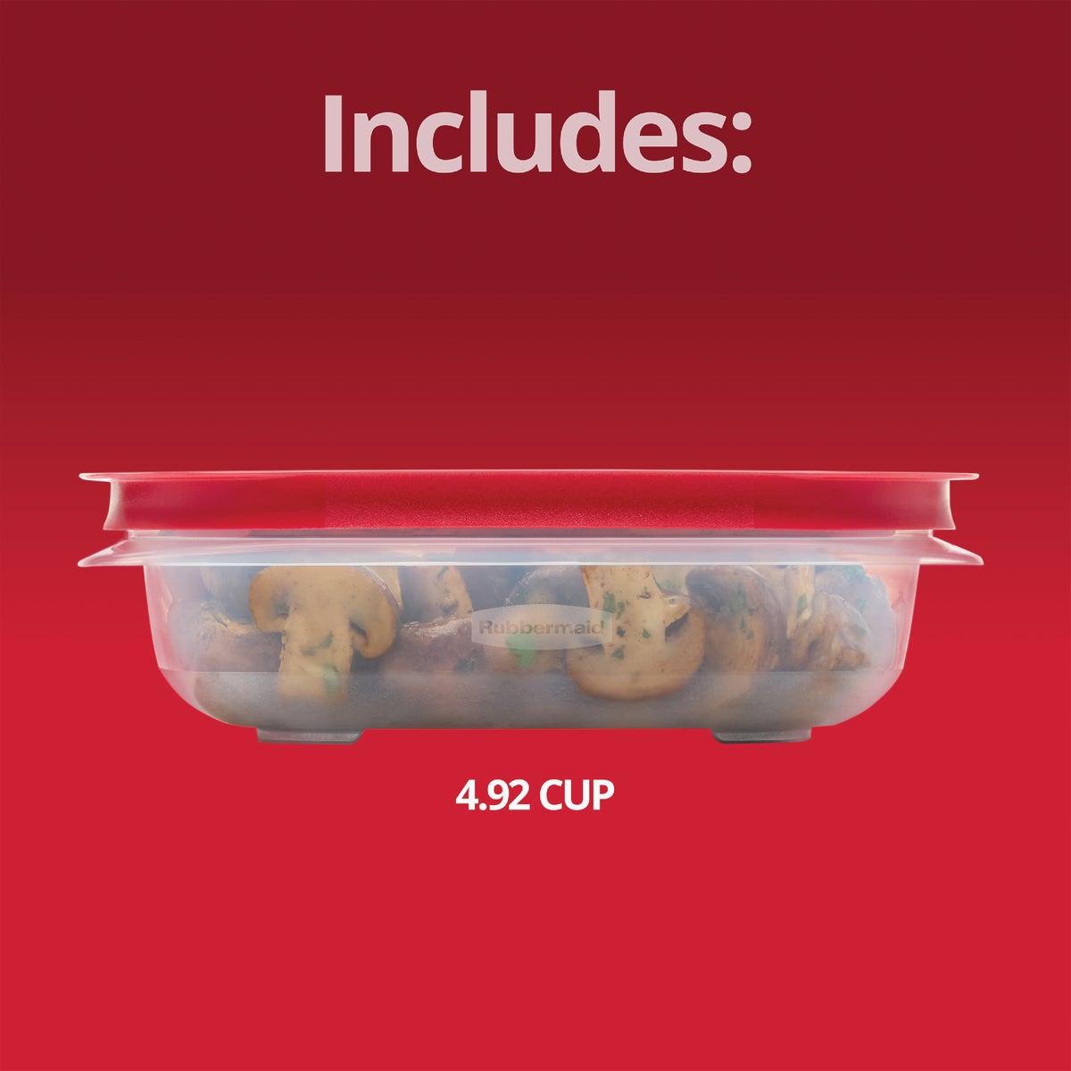 Rubbermaid EasyStore 4.92 C. Clear Square Food Storage Container with Lid Image 6