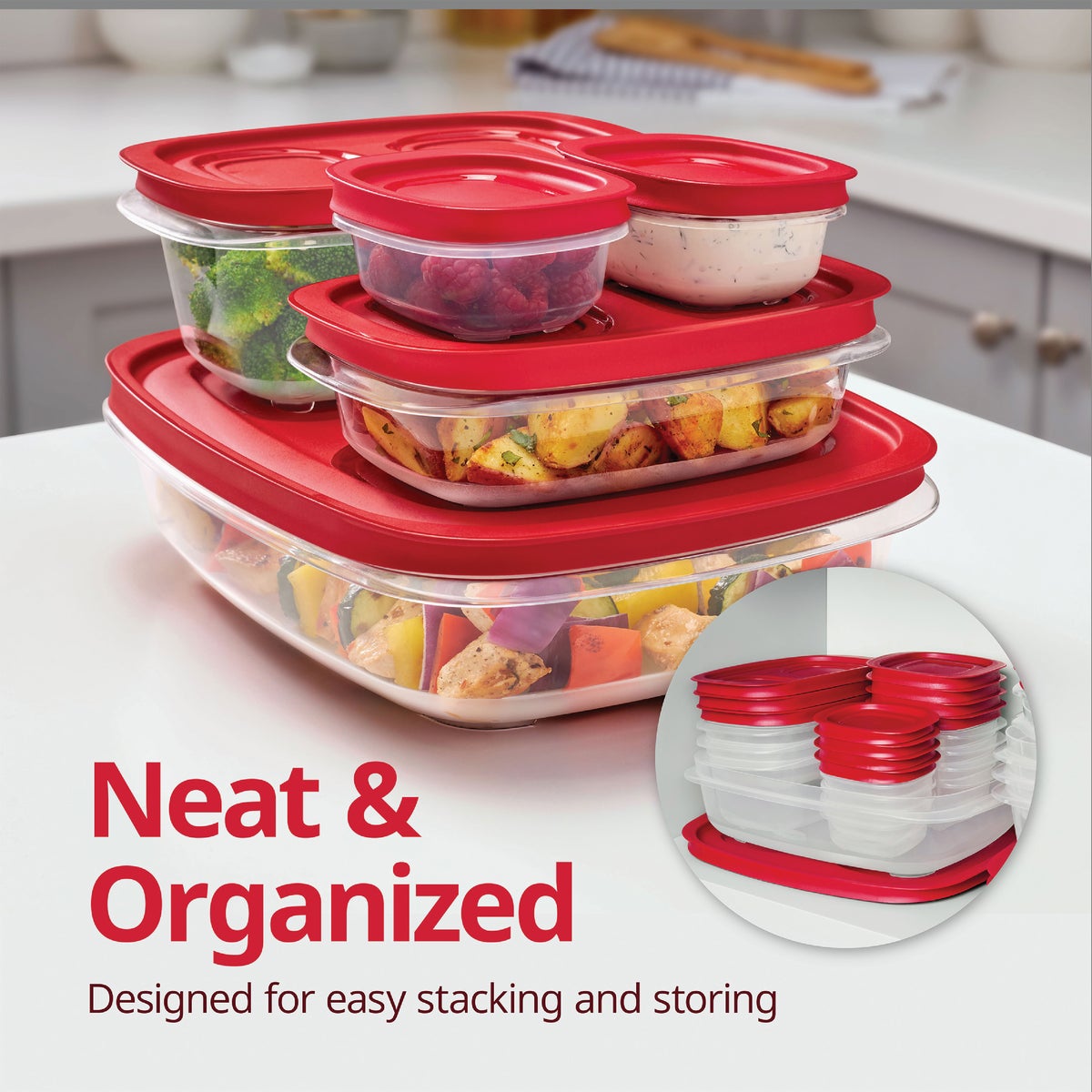 Rubbermaid EasyStore 4.92 C. Clear Square Food Storage Container with Lid Image 2