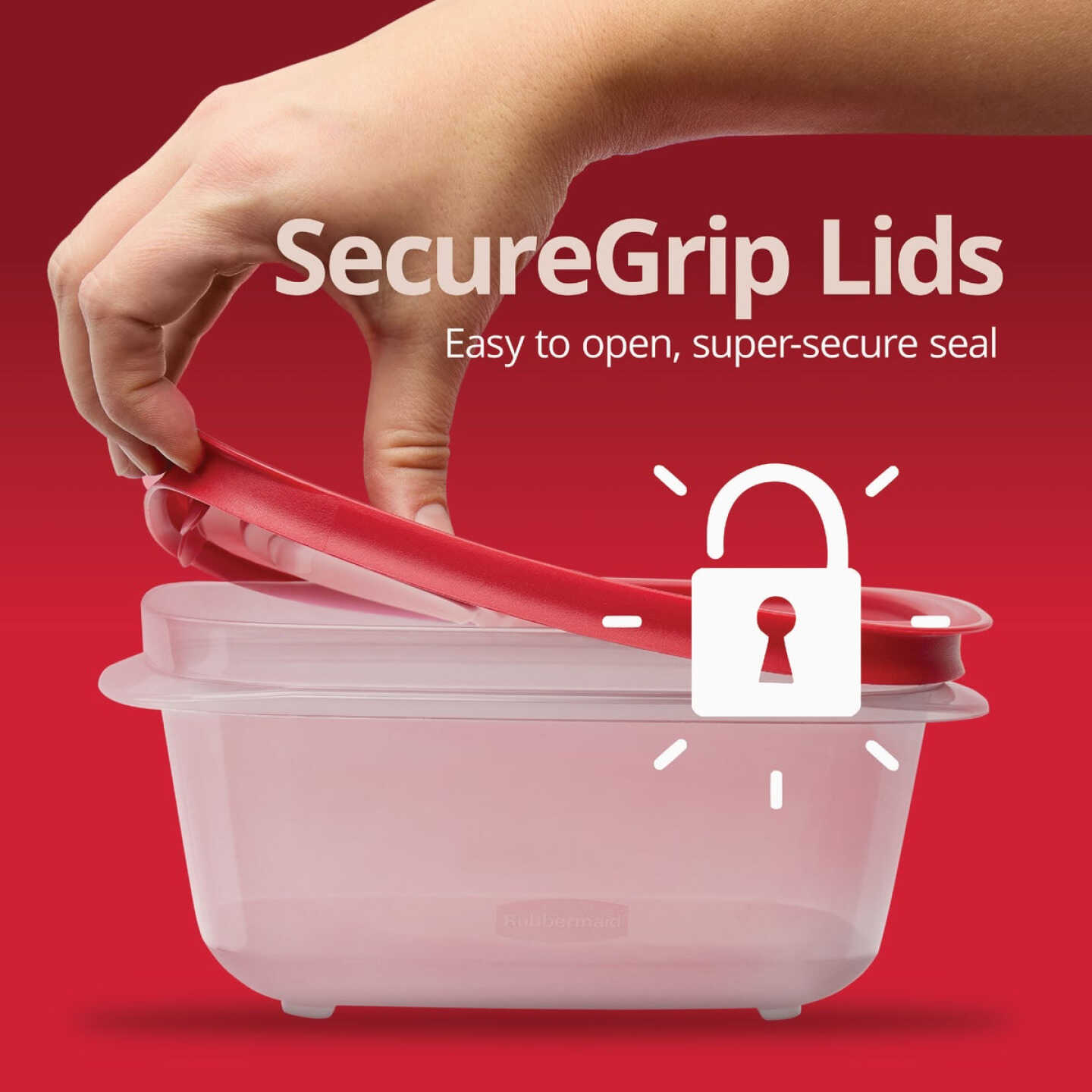 Rubbermaid EasyStore 4.92 C. Clear Square Food Storage Container with Lid Image 3