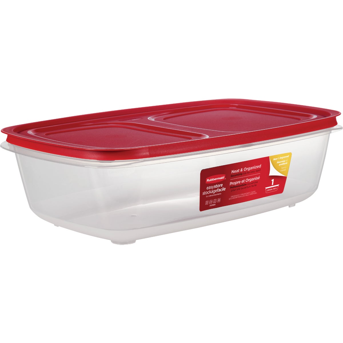 Rubbermaid EasyStore 41.5 C. Clear Rectangular Food Storage Container with Lid Image 4