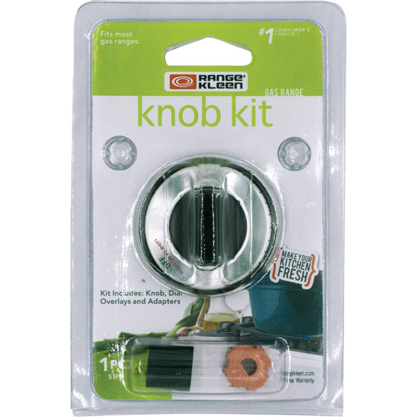 Range Kleen Black Replacement Gas Range And Oven Knob Kit Image 1